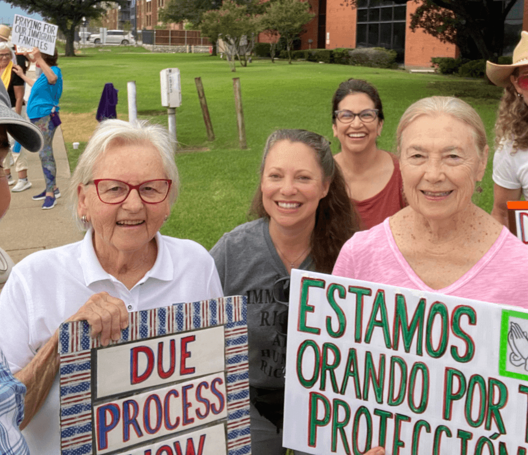 Hands together in unity